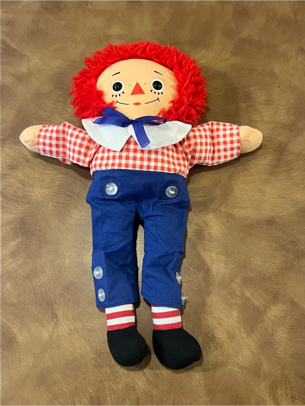 Vintage Kniclerbocker; 12” Raggedy Andy Doll Plush Toy ; Great Condition!!